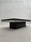 Brushed Aluminum Coffee Table and Black Glass Top, 1970s 6