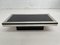 Brushed Aluminum Coffee Table and Black Glass Top, 1970s, Image 1