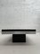 Brushed Aluminum Coffee Table and Black Glass Top, 1970s 5