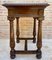 Early 20th Century Spanish Carved Walnut Side Table with One Drawer, 1940s, Image 10