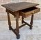 Early 20th Century Spanish Carved Walnut Side Table with One Drawer, 1940s 7