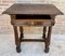 Early 20th Century Spanish Carved Walnut Side Table with One Drawer, 1940s 2