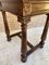 Early 20th Century Spanish Carved Walnut Side Table with One Drawer, 1940s, Image 9
