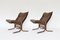 Vintage Peanut Brown Siesta Chairs by Ingmar Relling for Westnofa, 1960s, Set of 2 5
