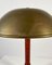 Swedish Modern Brass and Leather Desk Lamp by Harald Notini for Böhlmarks, 1950s, Image 4