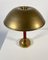 Swedish Modern Brass and Leather Desk Lamp by Harald Notini for Böhlmarks, 1950s 2