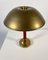 Swedish Modern Brass and Leather Desk Lamp by Harald Notini for Böhlmarks, 1950s, Image 2