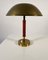 Swedish Modern Brass and Leather Desk Lamp by Harald Notini for Böhlmarks, 1950s 3