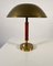 Swedish Modern Brass and Leather Desk Lamp by Harald Notini for Böhlmarks, 1950s, Image 3