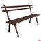 19th Century French Provincial Brown Garden Bench with Cast Iron Legs, 1890s 1