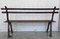 19th Century French Provincial Brown Garden Bench with Cast Iron Legs, 1890s 5