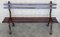 19th Century French Provincial Brown Garden Bench with Cast Iron Legs, 1890s 3