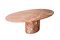 Postmodern Italian Pink-White Marble Oval Dining Table, Italy, 1970s 1