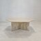 Italian Octagon Coffee Table in Travertine, 1980s 12