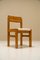 Dining Chairs in Pine and Sheep Curl Bouclé, France, 1970s, Set of 6 9