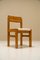 Dining Chairs in Pine and Sheep Curl Bouclé, France, 1970s, Set of 6, Image 9