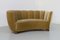 Vintage Danish Art Deco Velvet Banana Sofa, 1940s 1