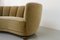 Vintage Danish Art Deco Velvet Banana Sofa, 1940s 7