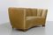 Vintage Danish Art Deco Velvet Banana Sofa, 1940s 4