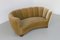 Vintage Danish Art Deco Velvet Banana Sofa, 1940s 2