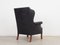 Danish Black Leather Armchair, 1970s, Image 7