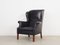 Danish Black Leather Armchair, 1970s 3