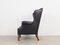 Danish Black Leather Armchair, 1970s, Image 4