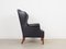 Danish Black Leather Armchair, 1970s 9