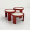 Red Model 780 Nesting Tables by Gianfranco Frattini for Cassina, 1960s, Set of 3 2