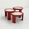 Rote Modell 780 Satztische von Gianfranco Frattini für Cassina, 1960er, 3er Set 2