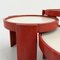 Red Model 780 Nesting Tables by Gianfranco Frattini for Cassina, 1960s, Set of 3 4
