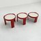 Red Model 780 Nesting Tables by Gianfranco Frattini for Cassina, 1960s, Set of 3 6