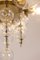 Chandelier in Glden Brass and Blown Glass, 1970s, Image 8