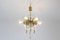 Chandelier in Glden Brass and Blown Glass, 1970s, Image 2