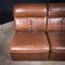 Mid-Century Modular 3-Person Leather Sofa, Set of 3 6