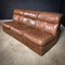 Mid-Century Modular 3-Person Leather Sofa, Set of 3 2