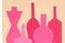 Gio Bellagio, Espositore per bottiglie rosa, 2023, Acrilico su carta da acquerello, Immagine 4