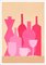 Gio Bellagio, Espositore per bottiglie rosa, 2023, Acrilico su carta da acquerello, Immagine 1