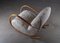 Rocking Chair en Peau de Mouton, Suède, 1940s 3