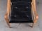 Safari Chair in Black Leather by Kaare Klint, 1960s 10