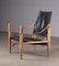 Safari Chair in Black Leather by Kaare Klint, 1960s 12