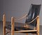 Safari Chair in Black Leather by Kaare Klint, 1960s 6