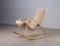 Rocking Chair en Peau de Mouton par Karl Yngve Håkansson, 1950s 1