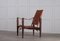 Cognac Brown Leather Safari Chair attributed to Kaare Klint, 1950s 4
