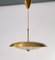 Brass and Glass Chandelier attributed to Carl Fagerlund for Orrefors, 1960s, Image 2