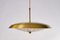 Brass and Glass Chandelier attributed to Carl Fagerlund for Orrefors, 1960s, Image 4