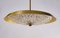 Brass and Glass Chandelier attributed to Carl Fagerlund for Orrefors, 1960s, Image 8