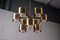 Brass Chandeliers attributed to Holger Johansson, Sweden, 1960s 3