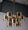 Brass Chandeliers attributed to Holger Johansson, Sweden, 1960s 6