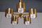 Brass Ceiling Lamp attributed to Holger Johansson, Sweden, 1960s, Image 6